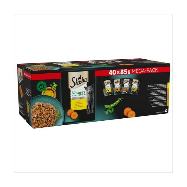 SHEBA Natures Collection Cat Pouches Poultry Collection in Jelly   40 x 85g