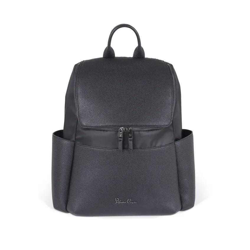 Silver Cross changing backpack black vegan leather, UK version