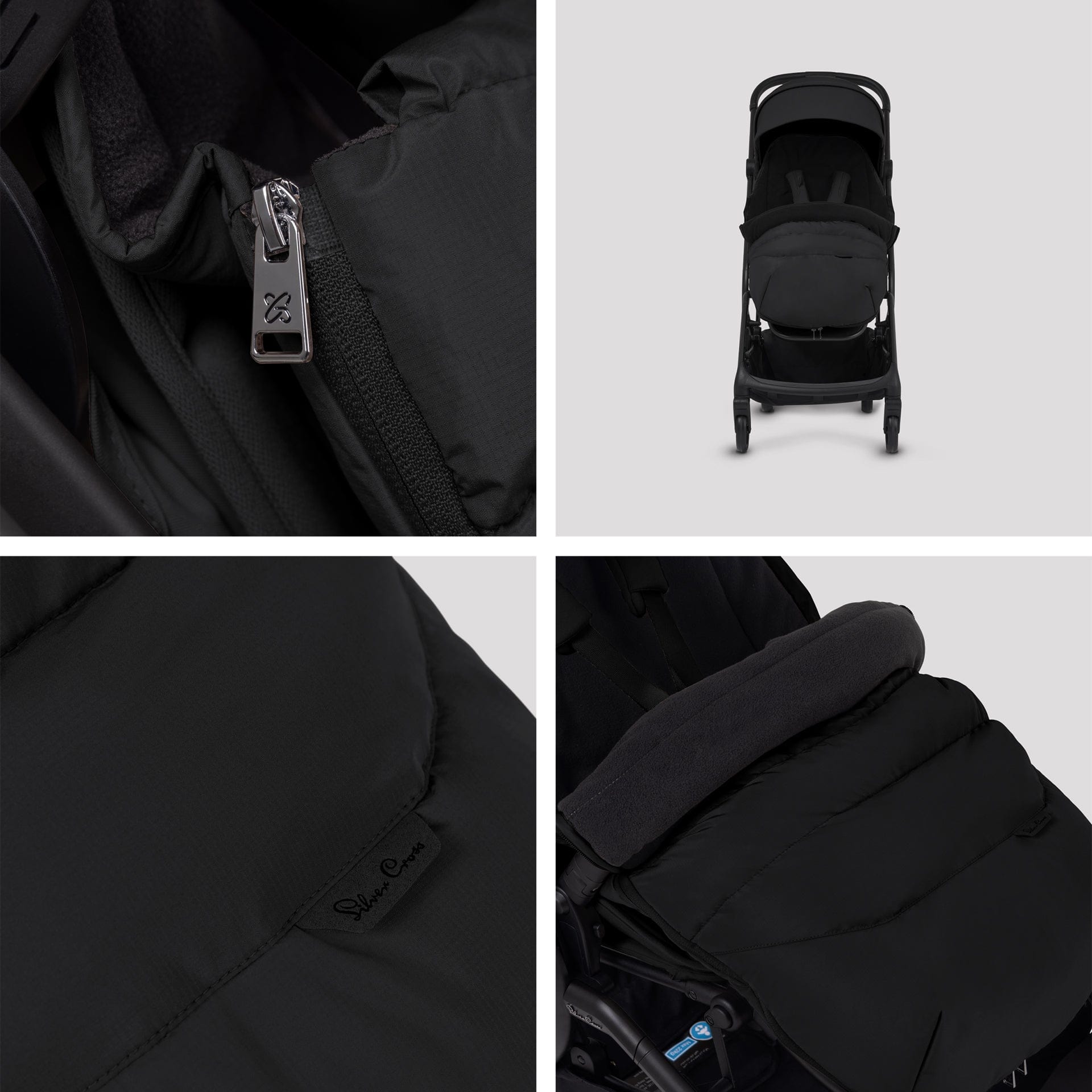 Silver Cross Nia stroller accessory pack in Onyx, imported from the UK