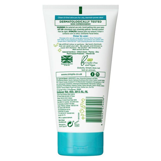 Simple Detox Clear Pore Scrub   150ml