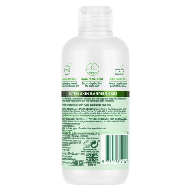 Simple Healthy Skin Barrier Replenishing Cream Cleanser   230ml