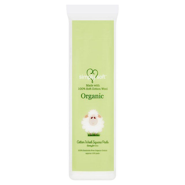 Simply Soft Baby Organic Square Pads   100 per pack