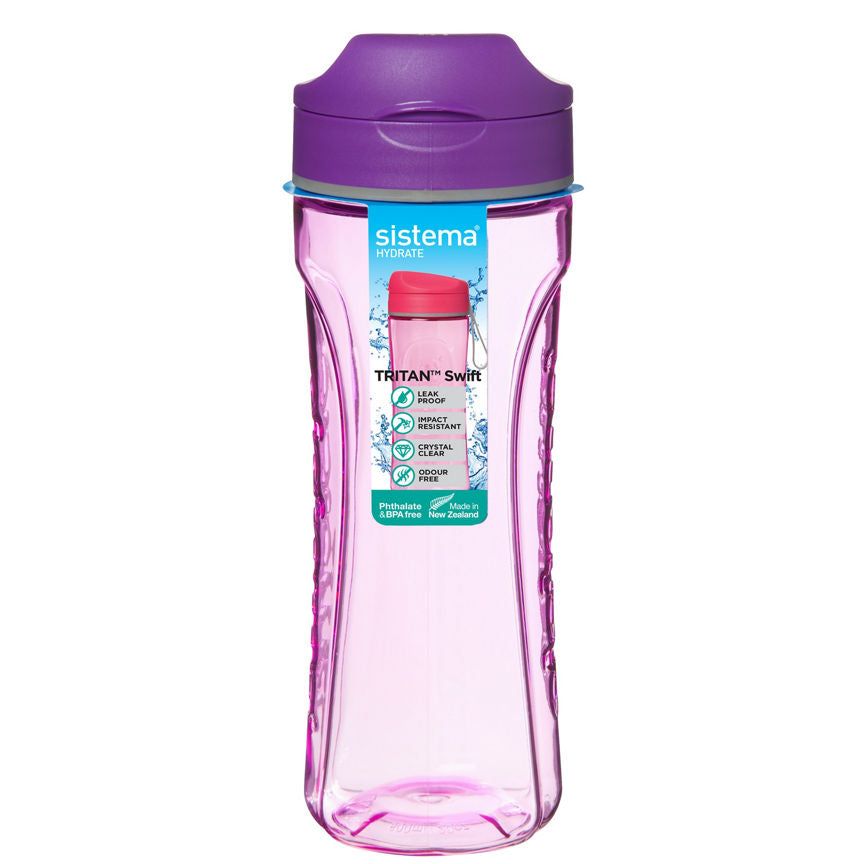 Sistema Hydrate 600ml Tritan Swift Bottle (värit vaihtelevat)