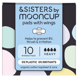 &SISTERS by Mooncup Organic Cotton Pads Heavy/Night   10 per pack