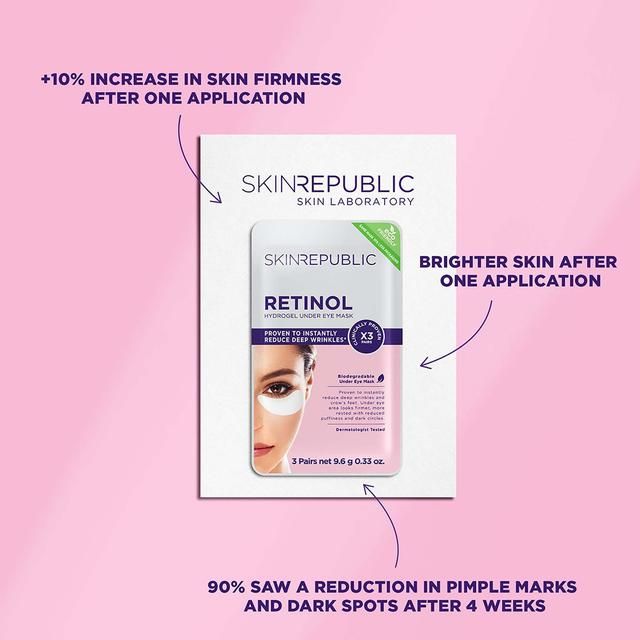 Skin Republic Retinol Biodegradable Under Eye Patch   3 x 18g