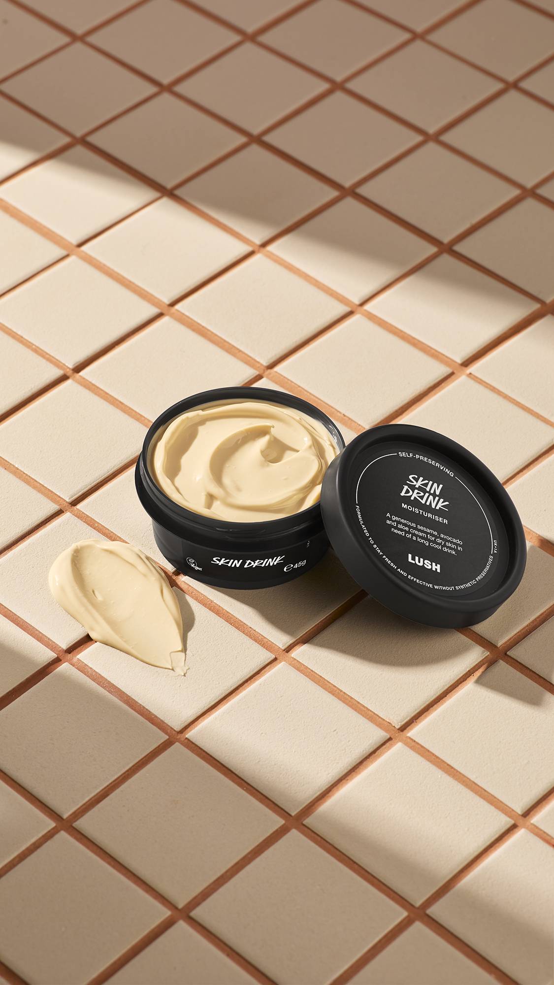 Lush Skin Drink self-preserving moisturiser, imported from the UK