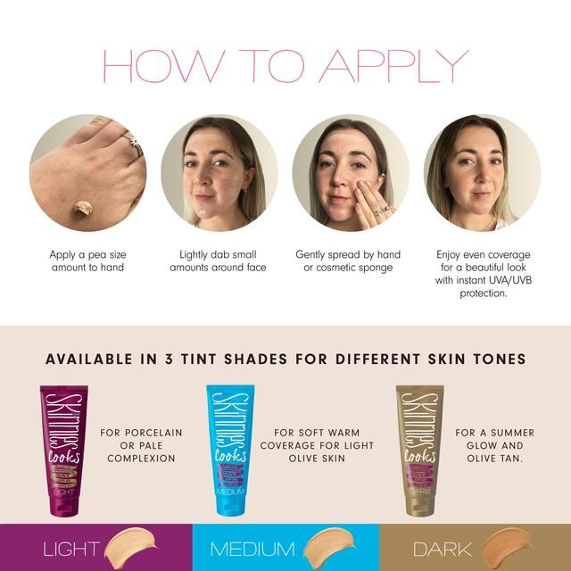 Skinnies Looks Tinted SPF 30 Medium BB Cream Vegan   75ml