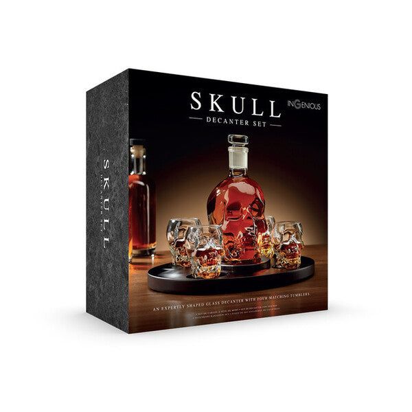 Skull Decanter with Glasses Set