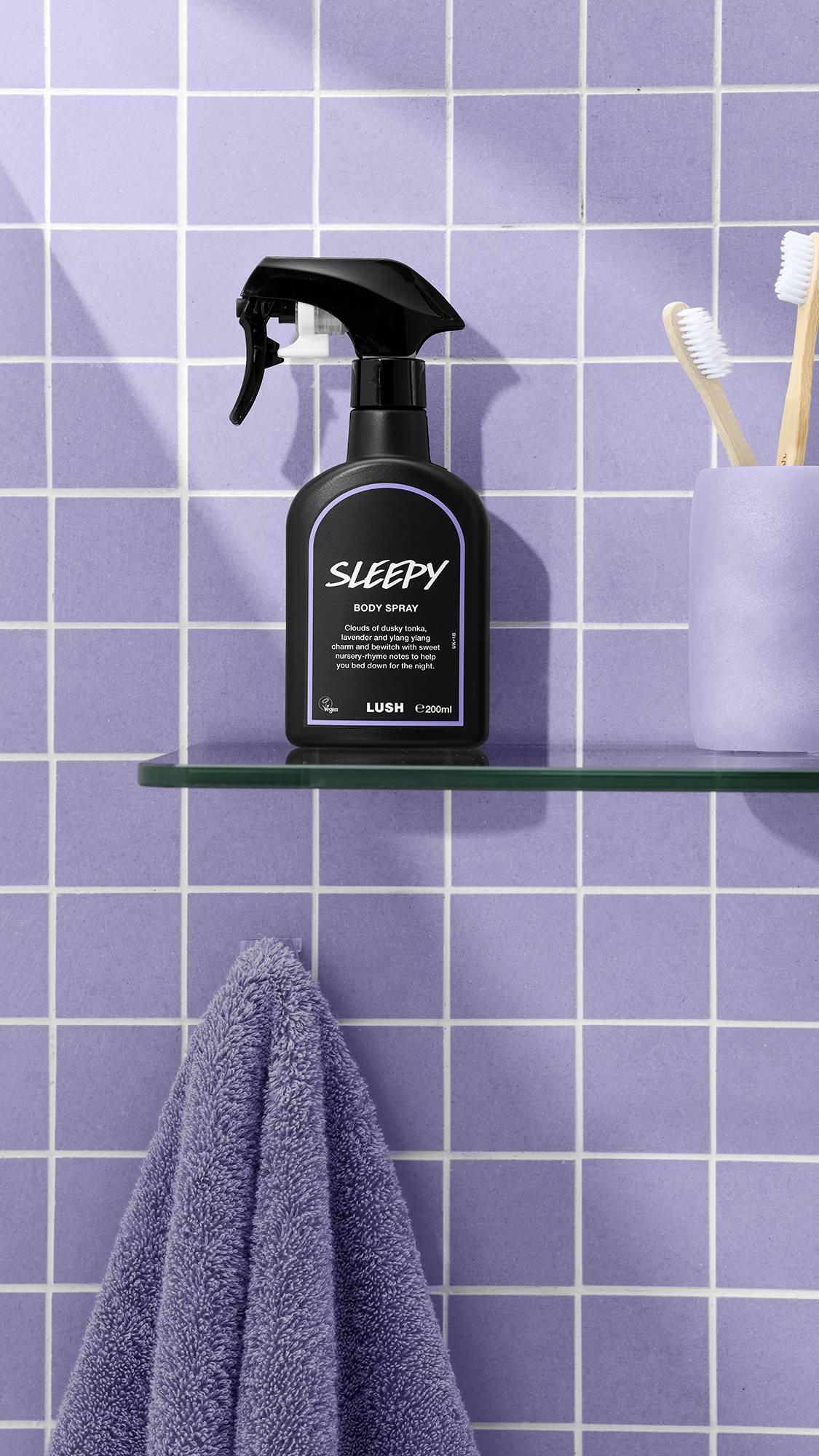 Lush Sleepy body spray lavender and tonka fragrance (British brand)