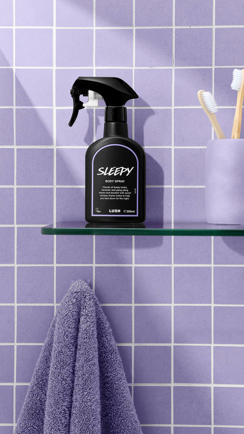 Lush Sleepy body spray lavender and tonka fragrance (British brand)