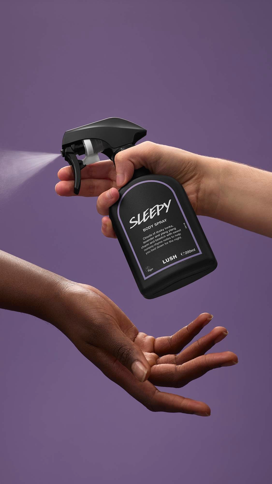 Lush Sleepy body spray lavender and tonka fragrance (British brand)