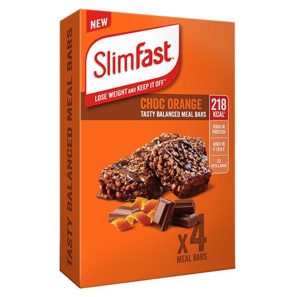 SlimFast Meal Replacement Bar Choc Orange (4x240g)