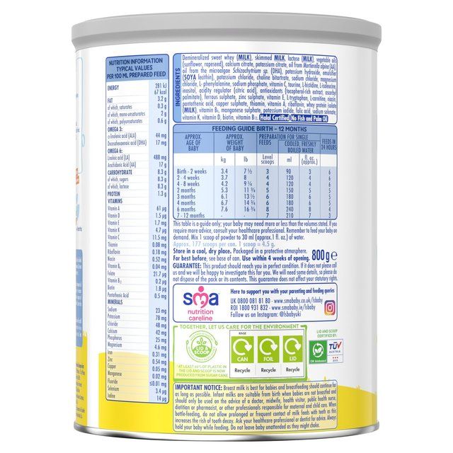 SMA Little Steps 1 First Infant Milk Powder From Birth   800g