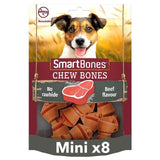 SmartBones 8 Mini Beef Rawhide Free Bones Dog Treats   128g