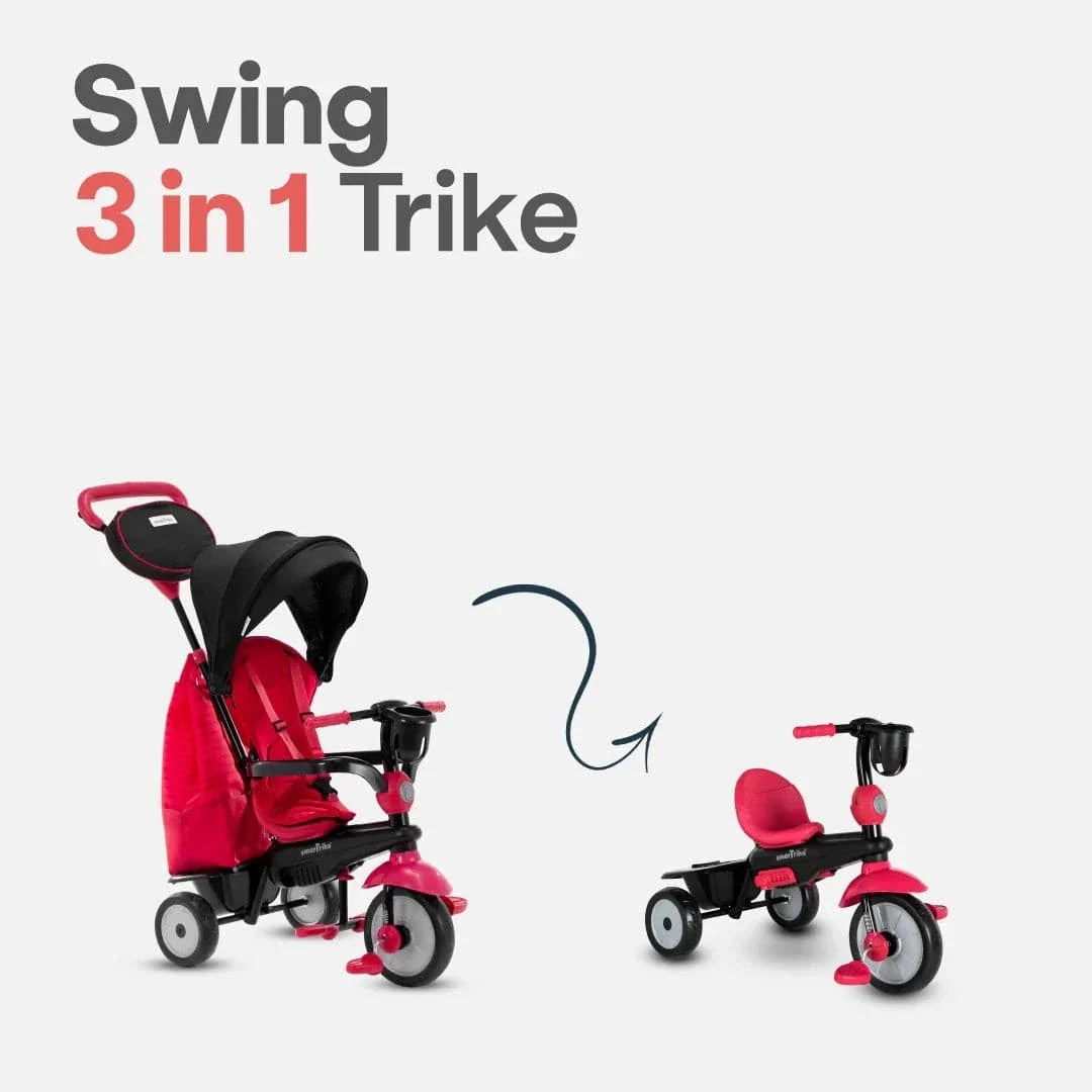 smarTrike Swing DLX toddler trike in red, UK version