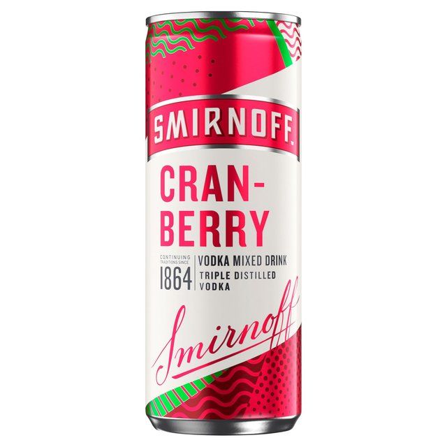 Smirnoff &amp;amp; Cranberry Juice   250ml