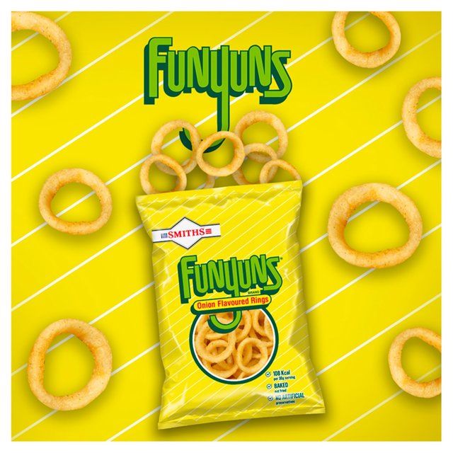 Smiths Funyuns Sharing Onion Rings Sharing Bag Snacks   125g