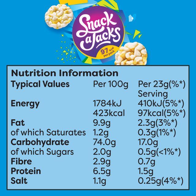 Snack a Jacks Salt &amp;amp; Vinegar Rice Cakes   23g