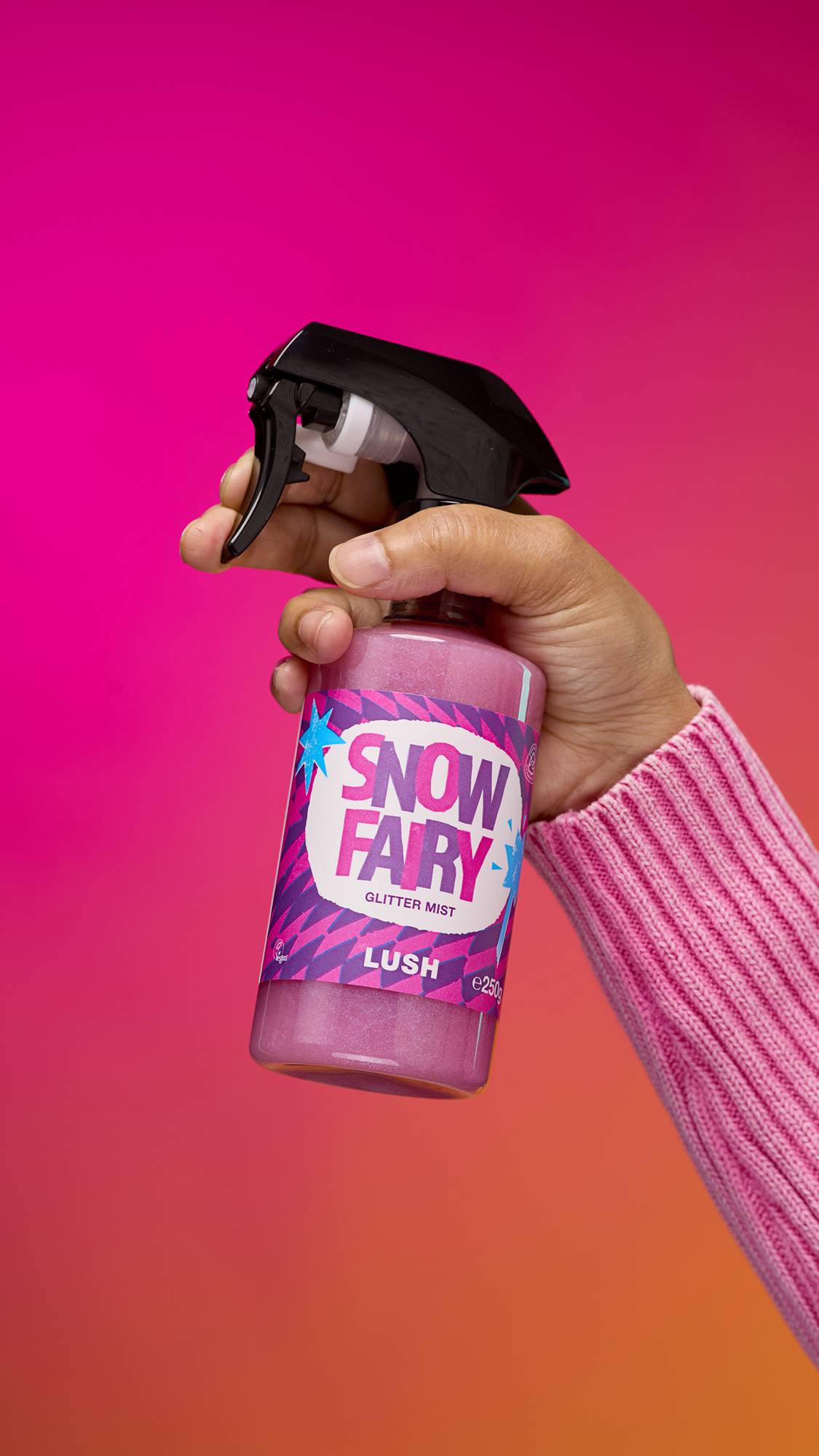 Lush Snow Fairy glitter mist spray (British brand)