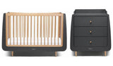 Snuz Kot Skandi 2 Pc Nursery Furniture Set - Slate &amp;amp; Natural