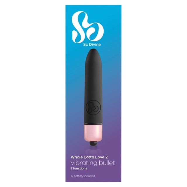So Divine Whole Lotta Love 7 Function Vibrating Bullet Black
