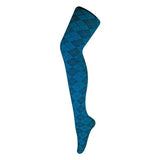 Sock Snob Ladies 80 Denier Opaque Patterned Tights 8-14 UK Argyle Teal / 1EA