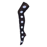 Sock Snob Ladies 80 Denier Opaque Patterned Tights 8-14 UK Big Spot White
