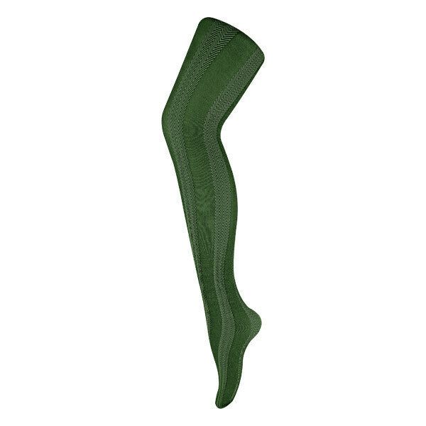 Sock Snob Ladies 80 Denier Opaque Patterned Tights 8-14 UK Stripe Khaki