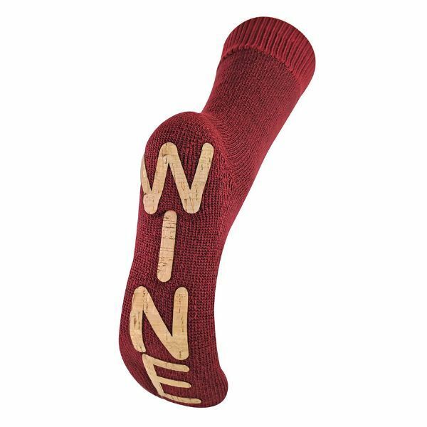 Sock Snob Ladies Fleece Lined Wine Slipper Socks 4-7 UK Red Wine