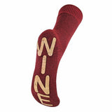 Sock Snob Ladies Fleece Lined Wine Slipper Socks 4-7 UK Red Wine