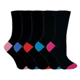 Sock Snob Ladies Heel &amp;amp; Toe Cotton Socks 4-8 UK CS1 / 5EA