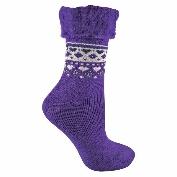 Sock Snob Ladies Turn Over Top Thermal Bed Socks 4-8 UK