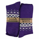 Sock Snob Ladies Turn Over Top Thermal Bed Socks 4-8 UK