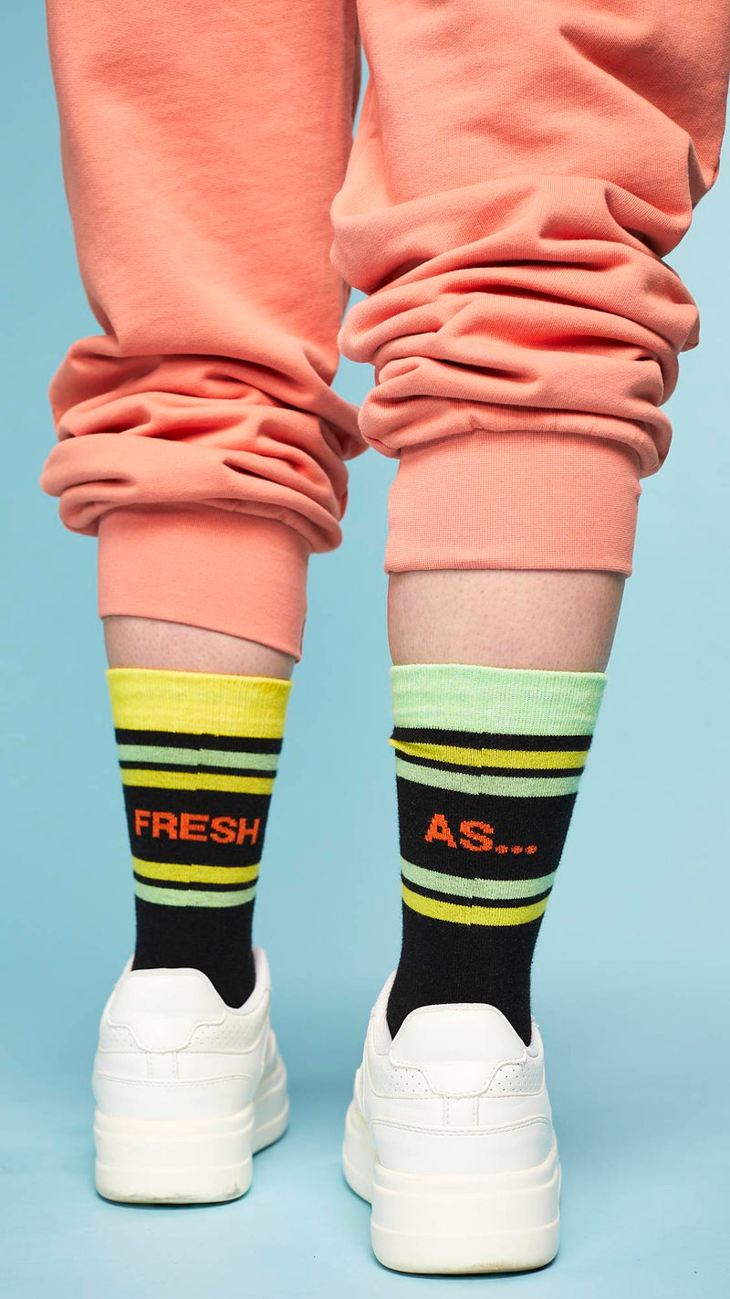 Lush Fresh Values mismatched fruit socks in organic cotton (British brand)