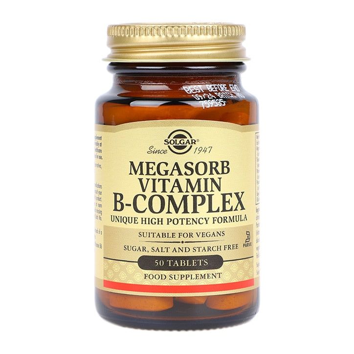 Solgar Megasorb B-vitamiinikompleksi 50 tablettia