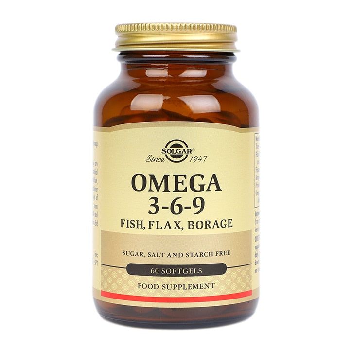 Solgar Omega 3-6-9 kala, pellava, purasruoho 60 pehmeät geelit