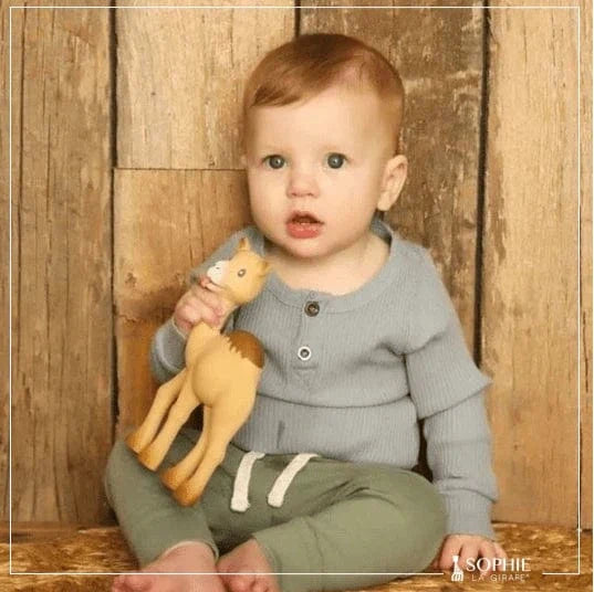 Sophie la Girafe camel teether 18cm, imported from the UK