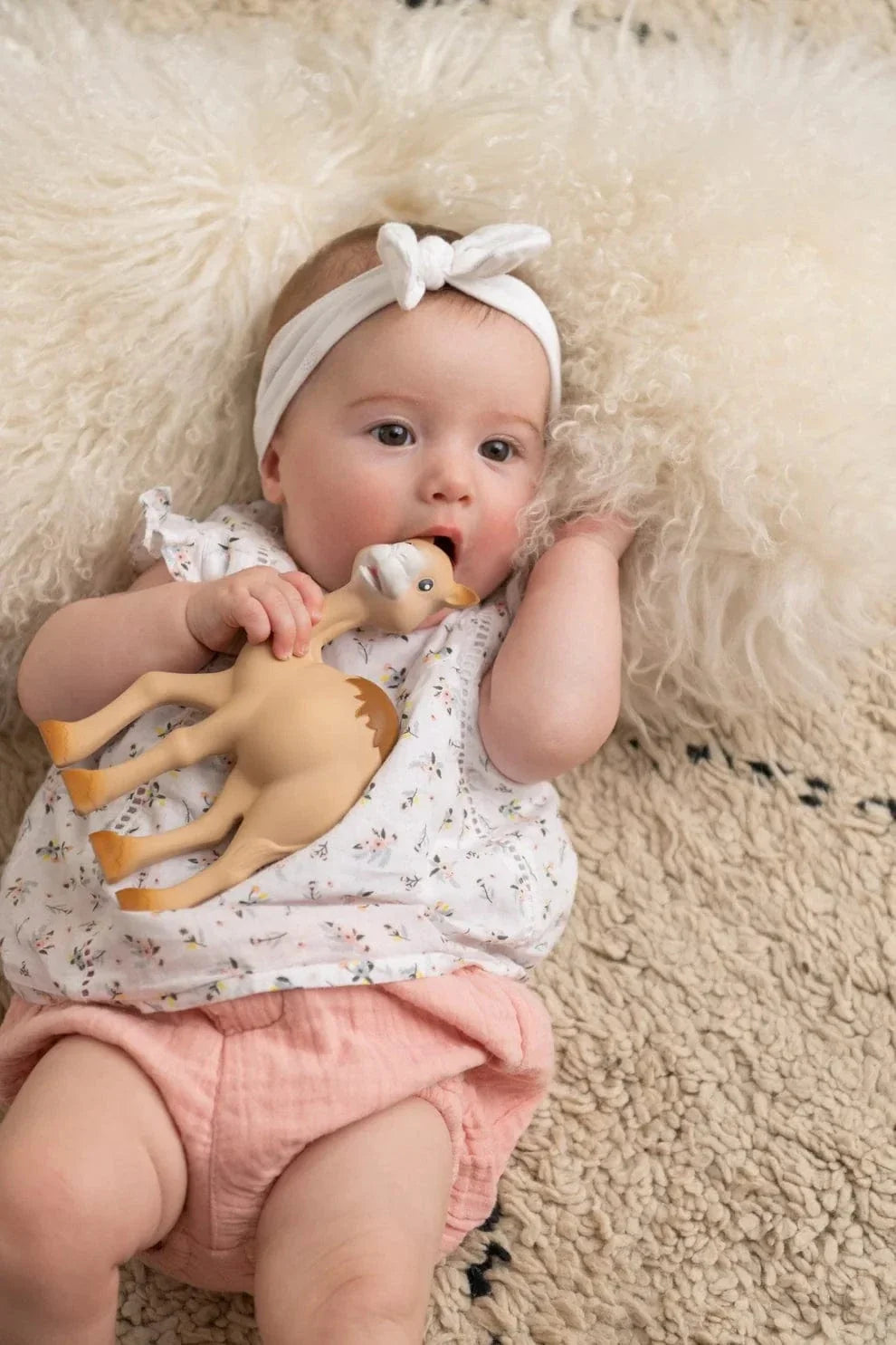 Sophie la Girafe camel teether 18cm, imported from the UK