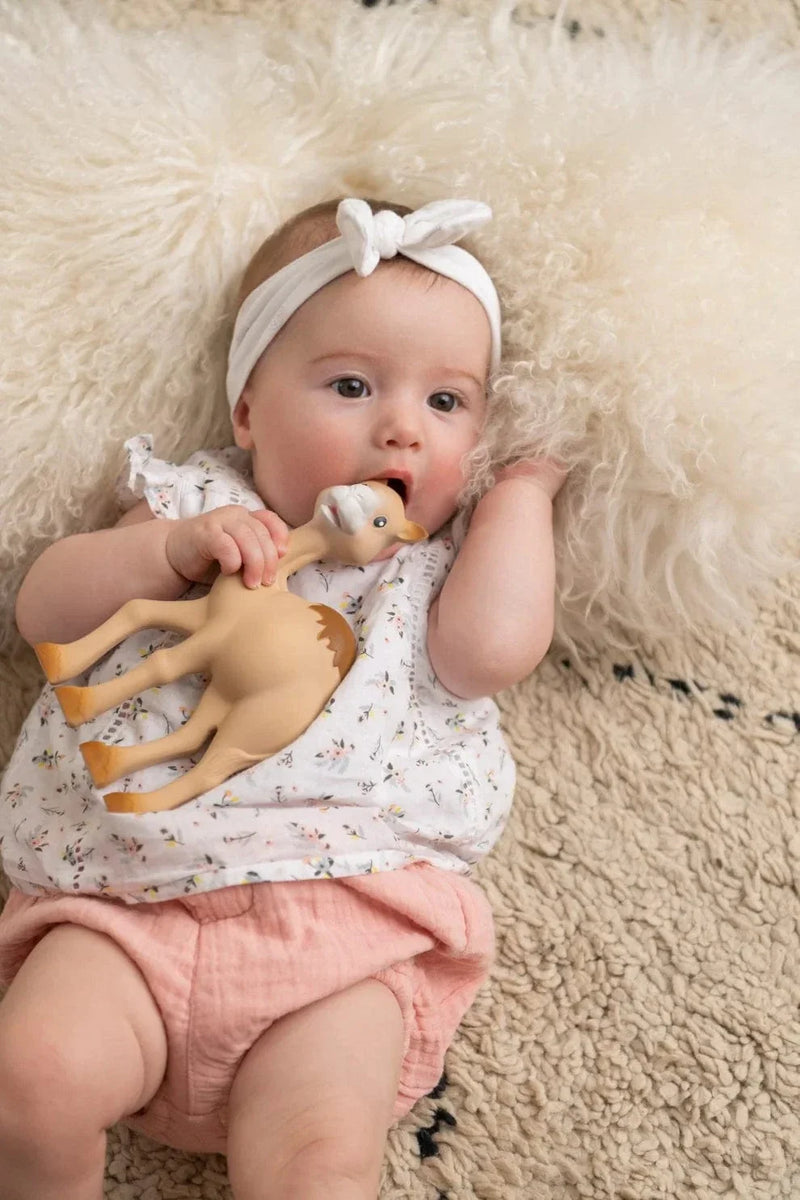 Sophie la Girafe camel teether 18cm, imported from the UK