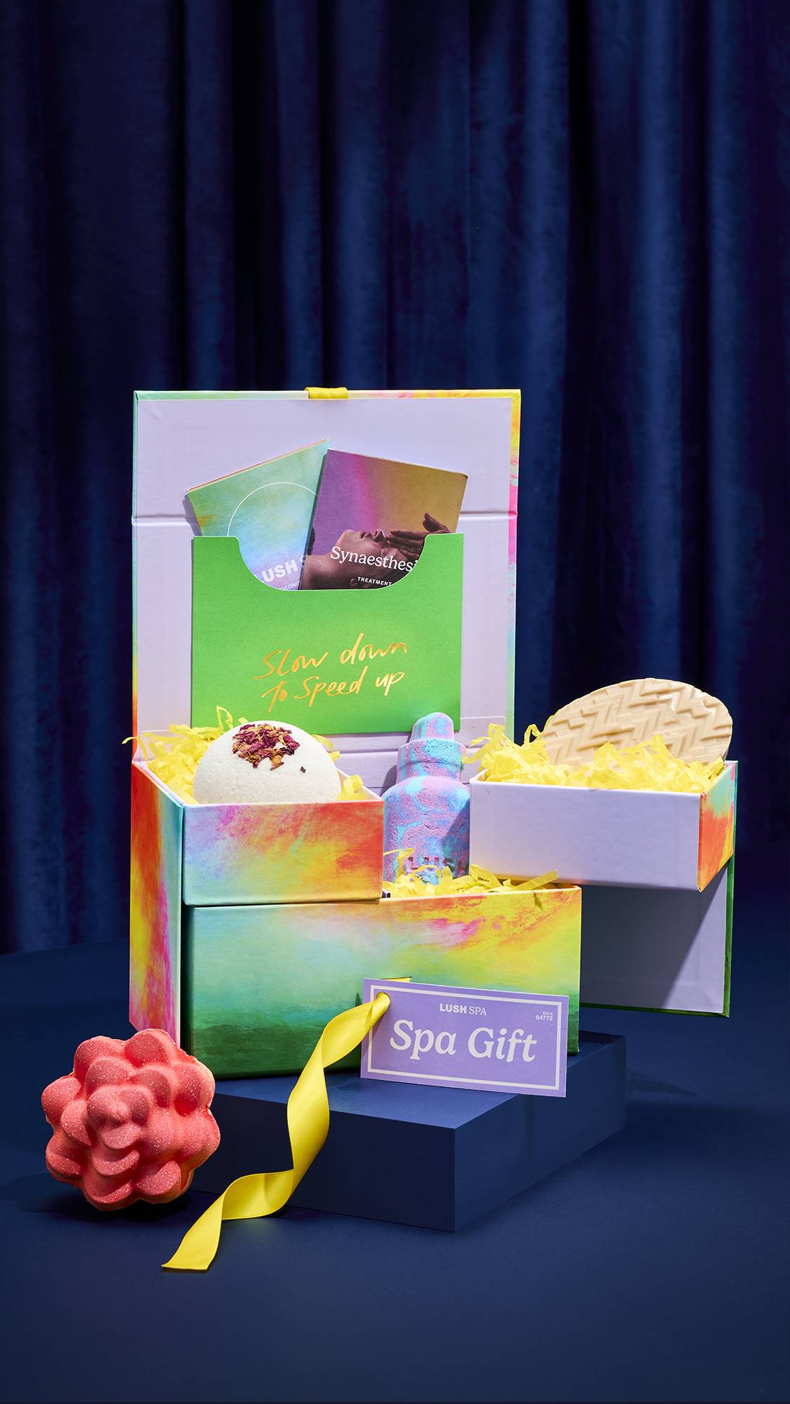 Lush spa gift set with bath bombs and massage bar (British brand)