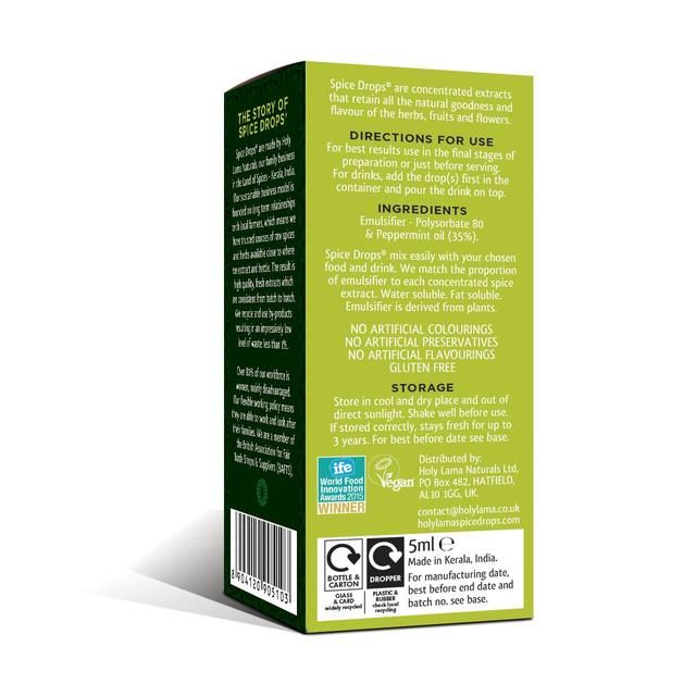Spice Drops Concentrated Natural Peppermint Extract   5ml