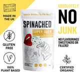 Spinached Organic Super Glow Skin Hair &amp;amp; Nails Superfood Supplement Powder   200g