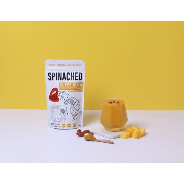 Spinached Organic Super Glow Skin Hair &amp;amp; Nails Superfood Supplement Powder   200g