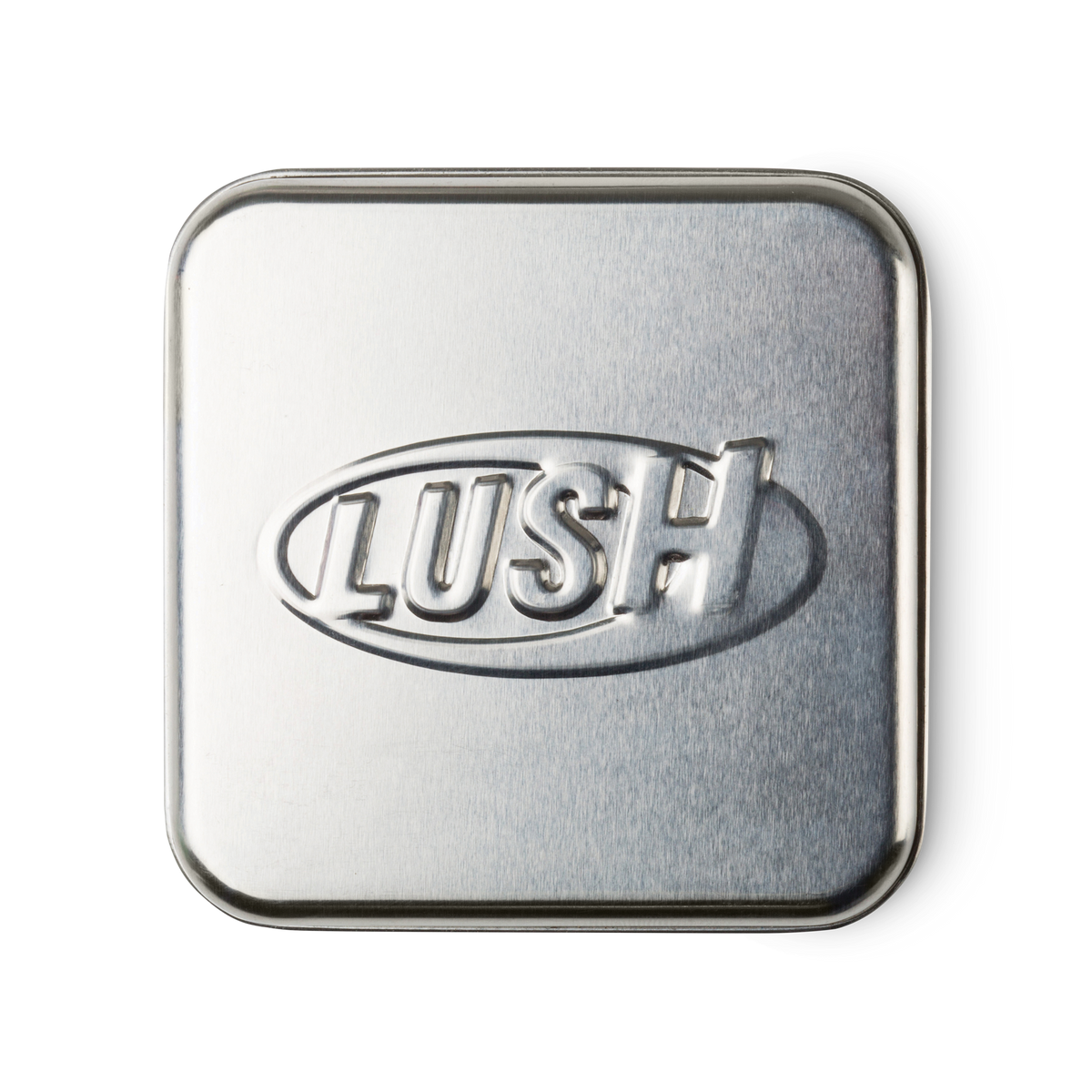 Square tin product holder for Lush bath bars, imported from the UK