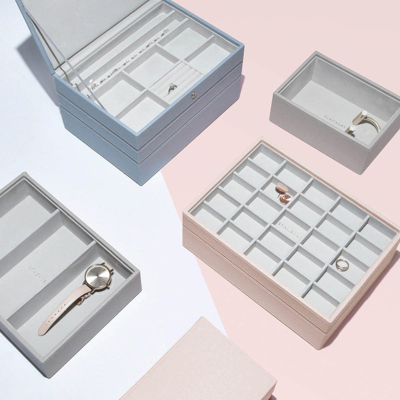 Stackers Pebble Grey watch and accessories storage tray (British brand)