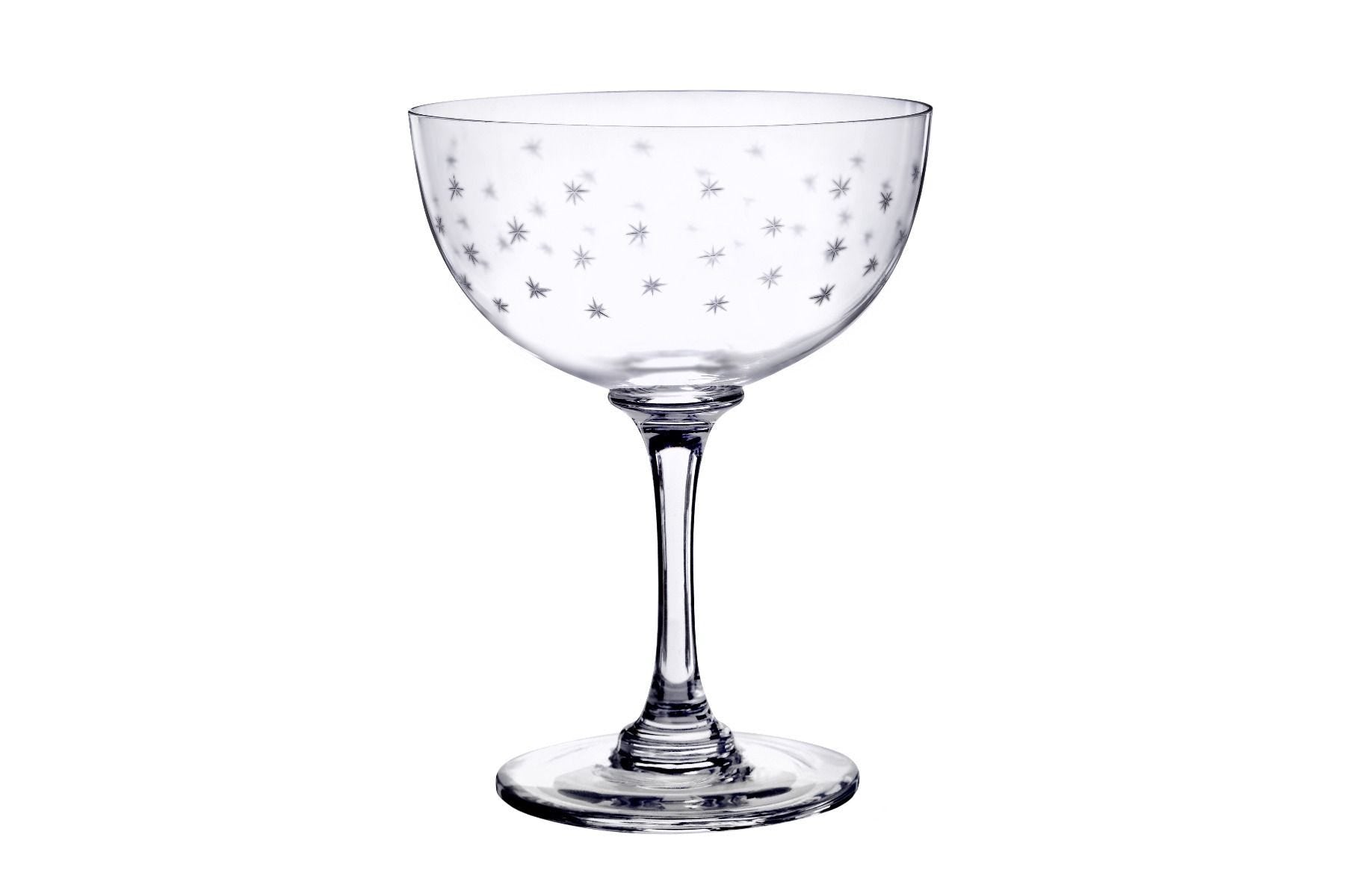 The Vintage List stars champagne coupes set of 6, UK version