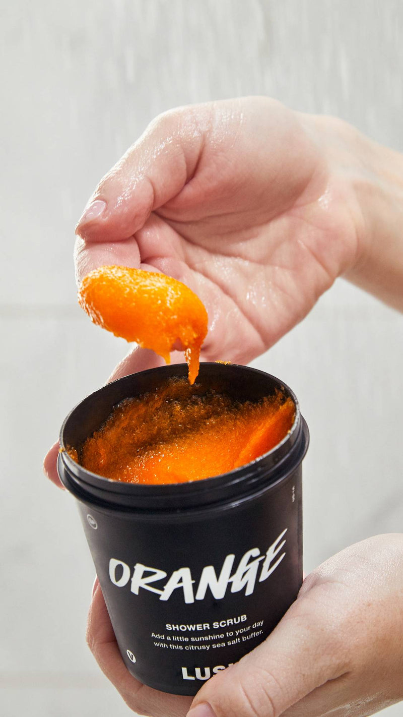 Lush Orange Body Scrub with sea salt, UK version