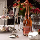 Culinary Concepts Amore Heart champagne flutes with stand, set of 2 - British product