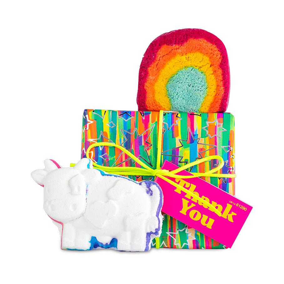 Lush Thank You Gift with bubble bar and bath bomb, UK version