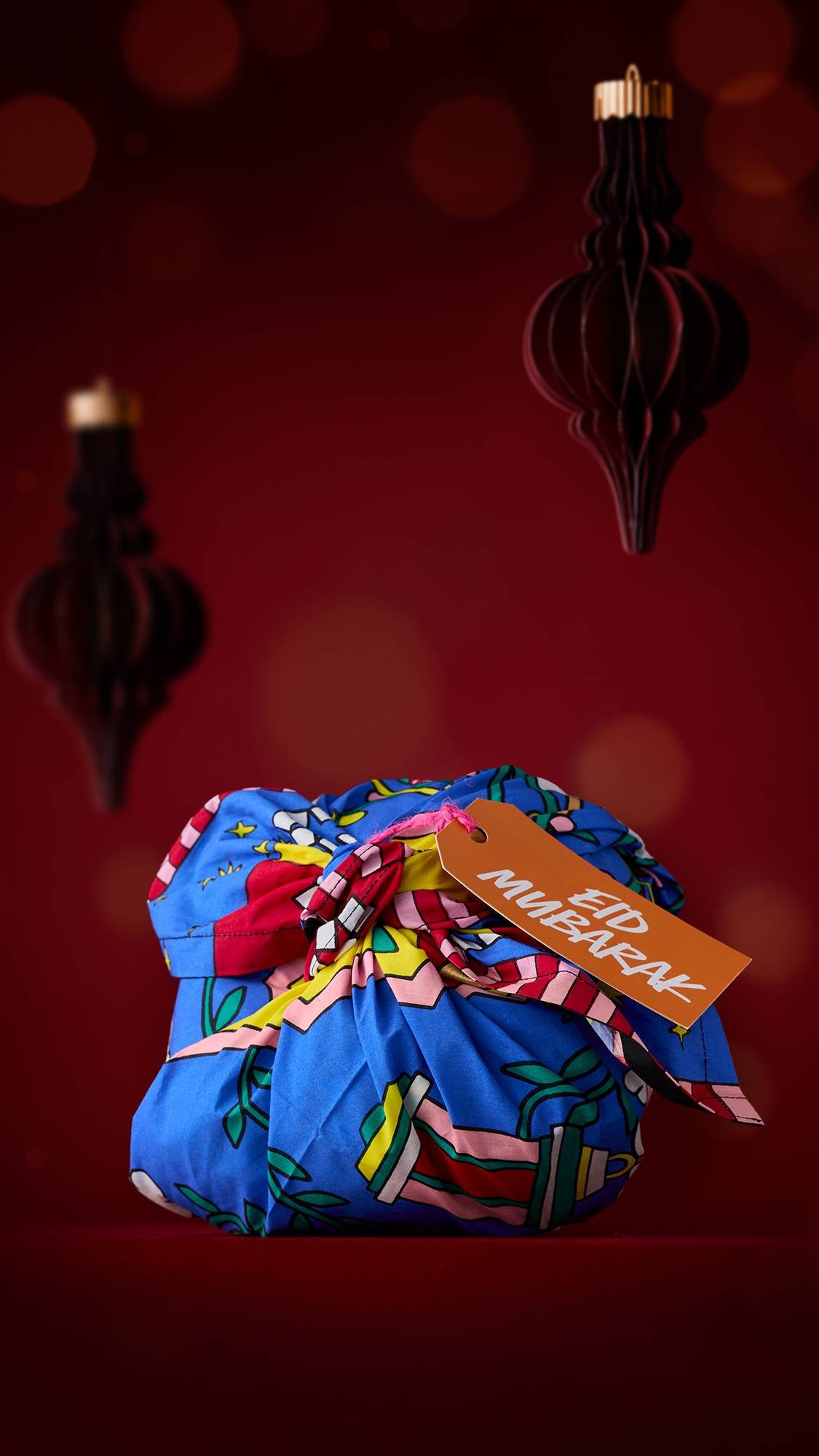 Lush The Night Before Eid knot wrap 70cm, imported from the UK